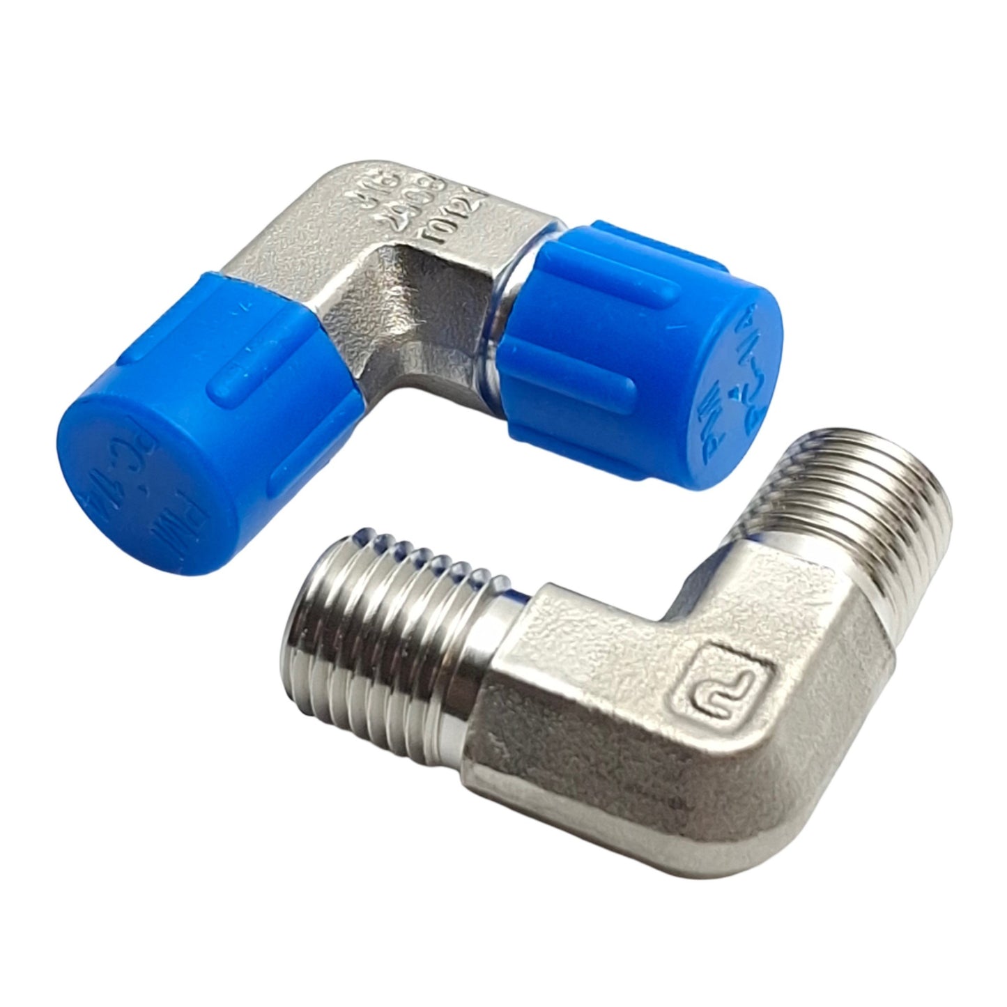 New – Open box Lot of 2 Parker 2-2 ME-SS Male Elbow Fittings, 1/4in NPT to 1/4in NPT Male