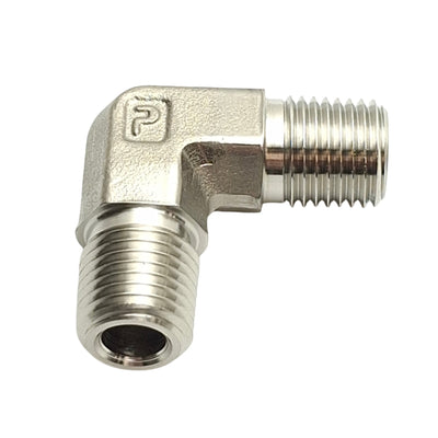 New – Open box Lot of 2 Parker 2-2 ME-SS Male Elbow Fittings, 1/4in NPT to 1/4in NPT Male