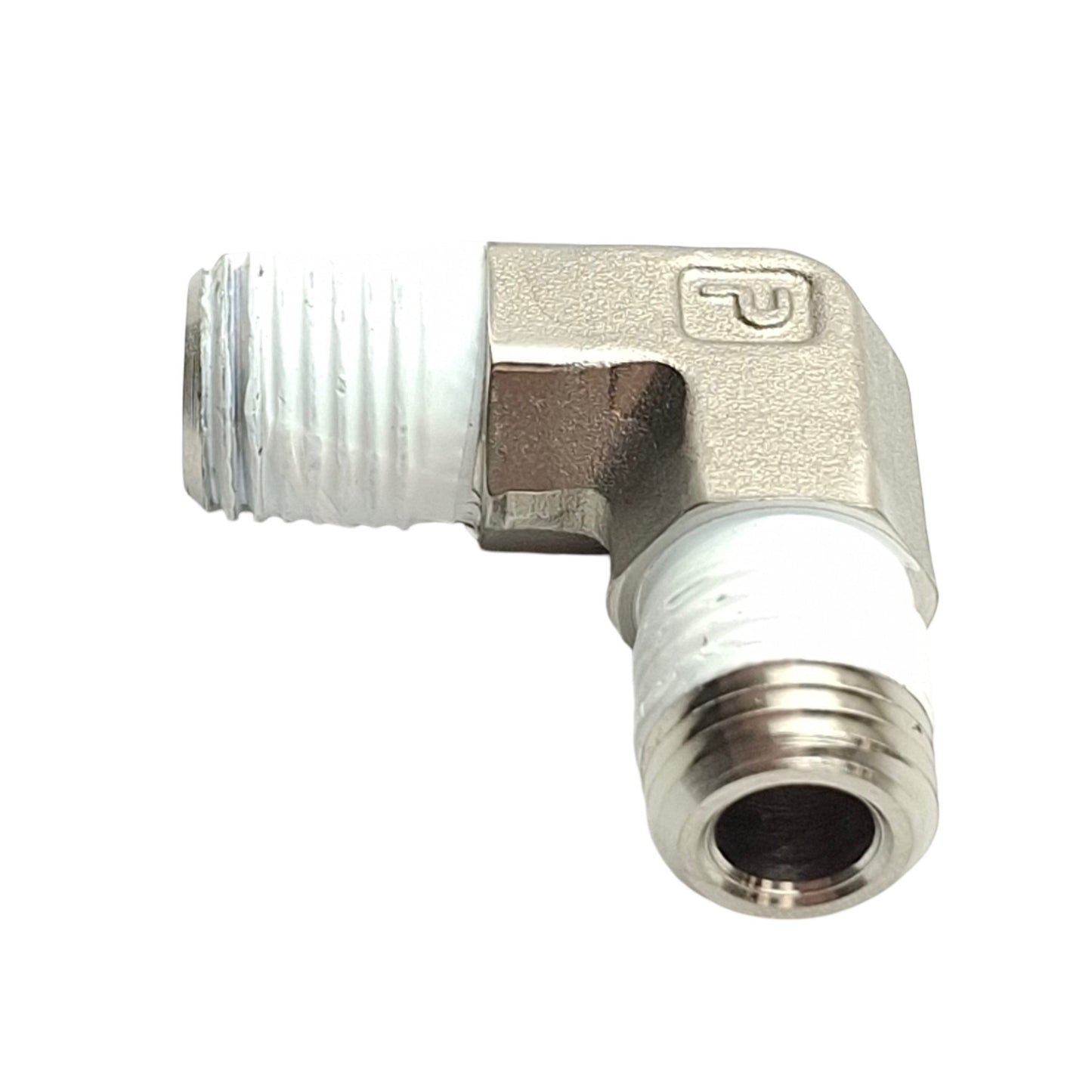 Used Lot of 3 Parker 2-2 ME-SS Male Elbow Fittings, 1/4in NPT to 1/4in NPT Male