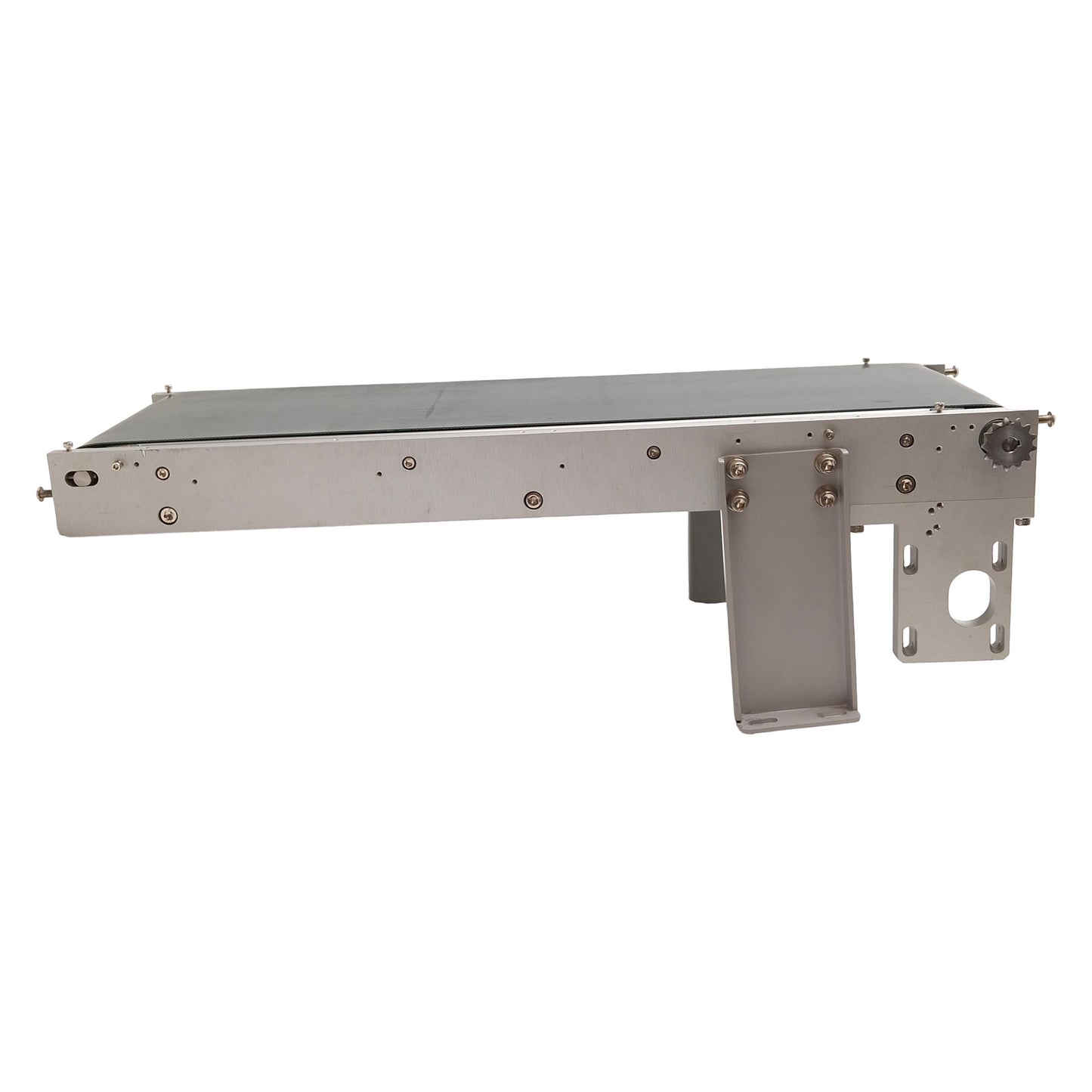 Used Massi Kuljettimet Belt Conveyor, Aluminum, 70mm W x 525mm L, 50mm Hole-to-Hole