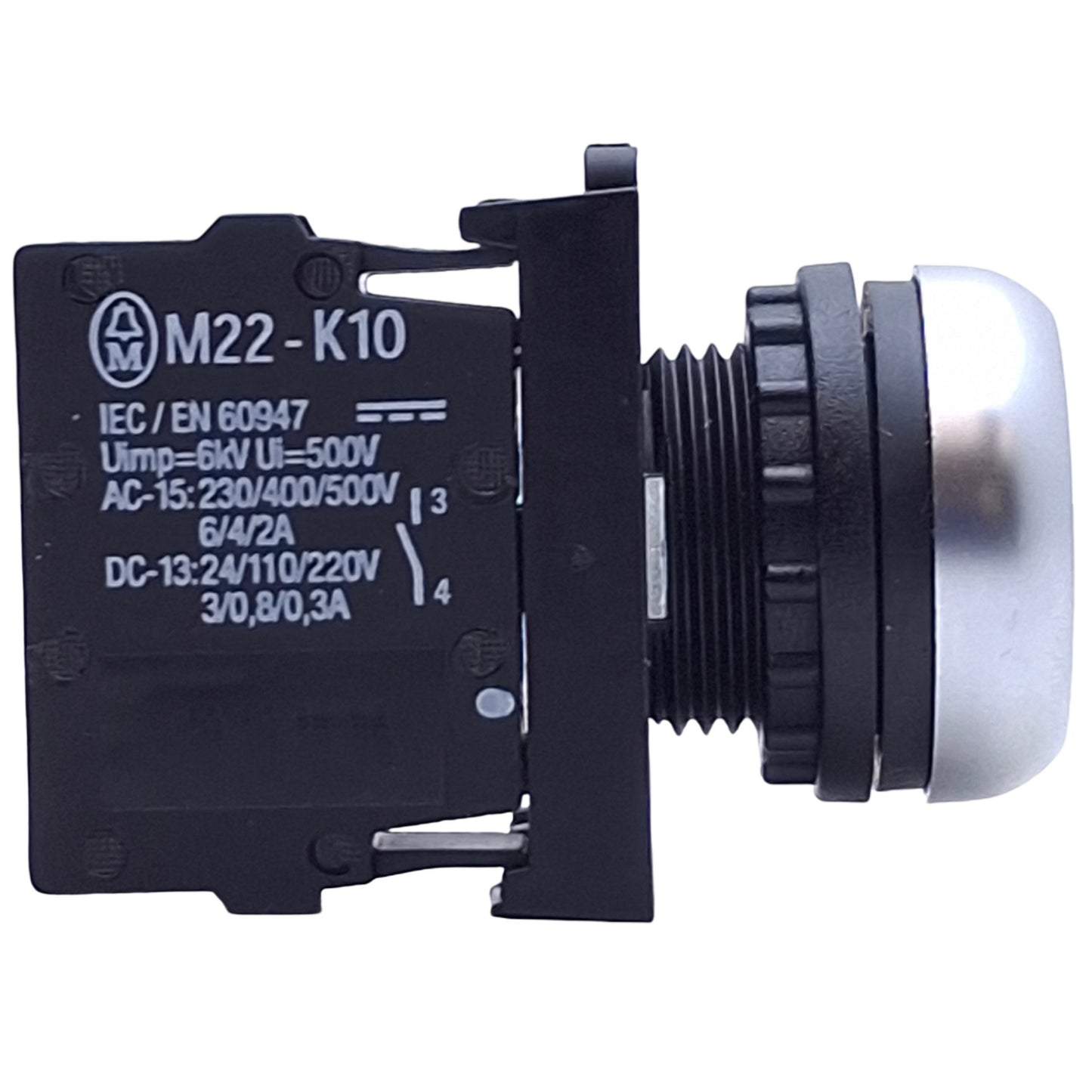 Used Eaton M22-DL-G-X1-K10 Green Illuminated Momentary Push Button ø22.5mm, 1NO