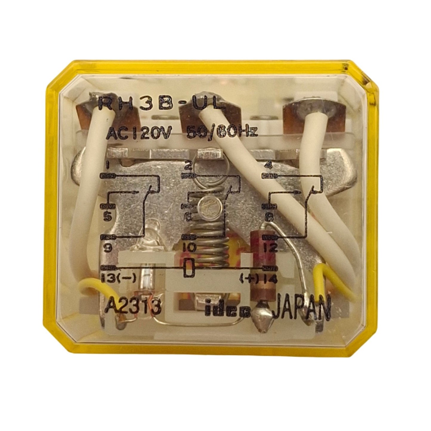 Used IDEC RH3B-ULAC120V Plug-In Relay, 3PDT, 11-Pin, 240VAC 10A Max, 120VAC Coil