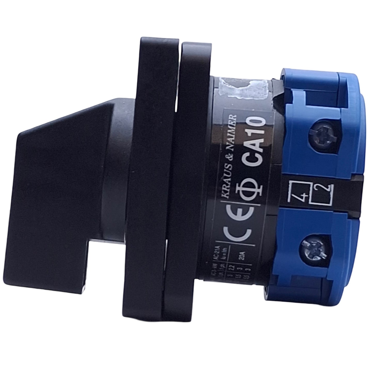 Used Kraus & Naimer CA10 A290 Rotary Cam Switch 1 Pole, 2 Position, 20A, 300VAC
