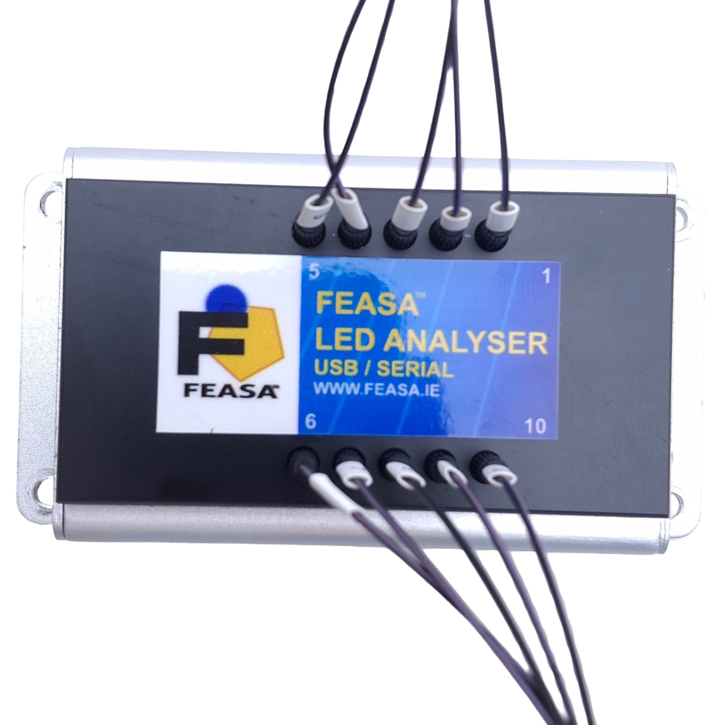 Used FEASA 10F LED Analyzer 10-Channel, 450nm to 650mn Wavelength, 5VDC, ø1mm Fiber