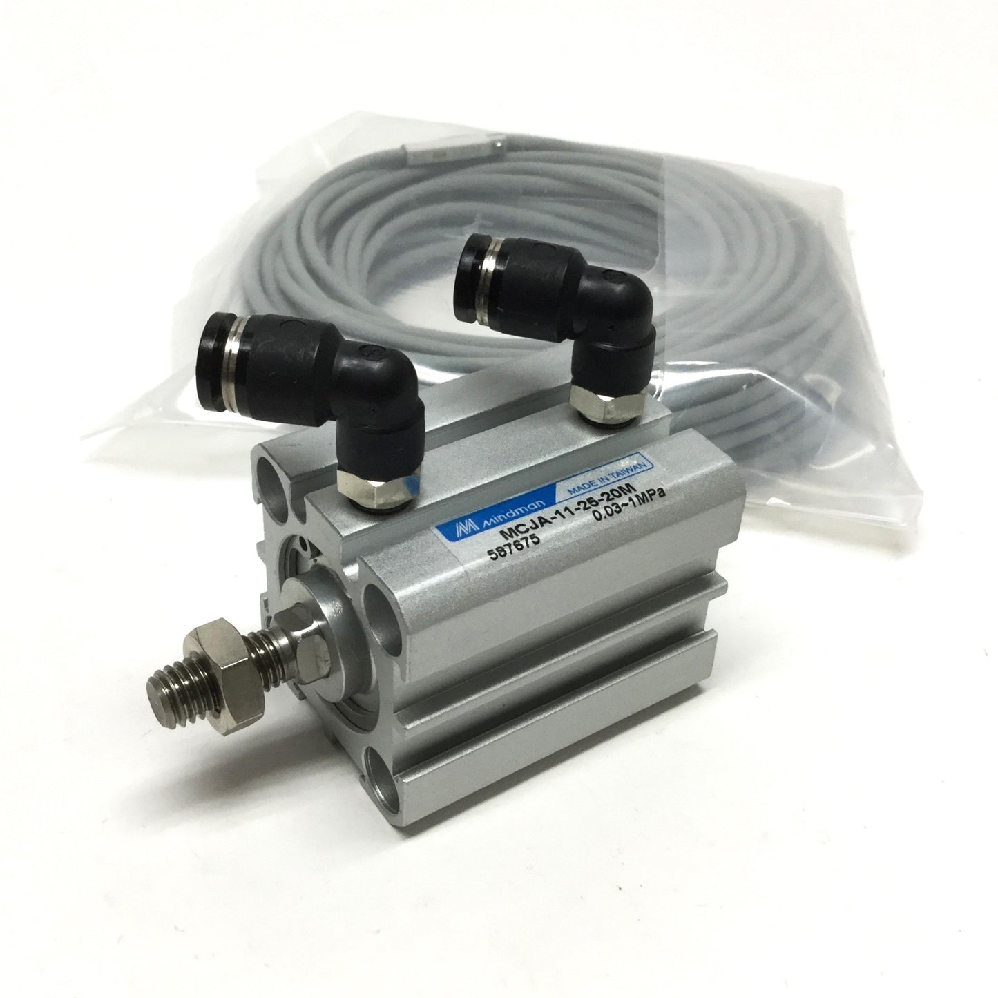 New – Open box Mindman MCJA-11-25-20M Compact Air Cylinder Ø25 Bore, 20mm Stroke w/Reed Switch