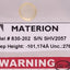 Used Veeco Materion 830-202 SHV2057 Step Height Standard Calibrator, 10.24µm, 1" x 1"