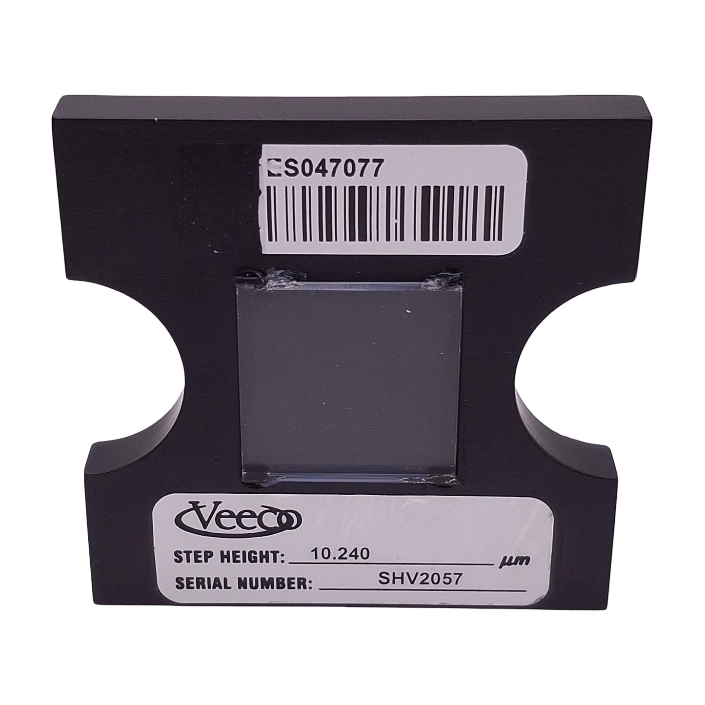 Used Veeco Materion 830-202 SHV2057 Step Height Standard Calibrator, 10.24µm, 1" x 1"