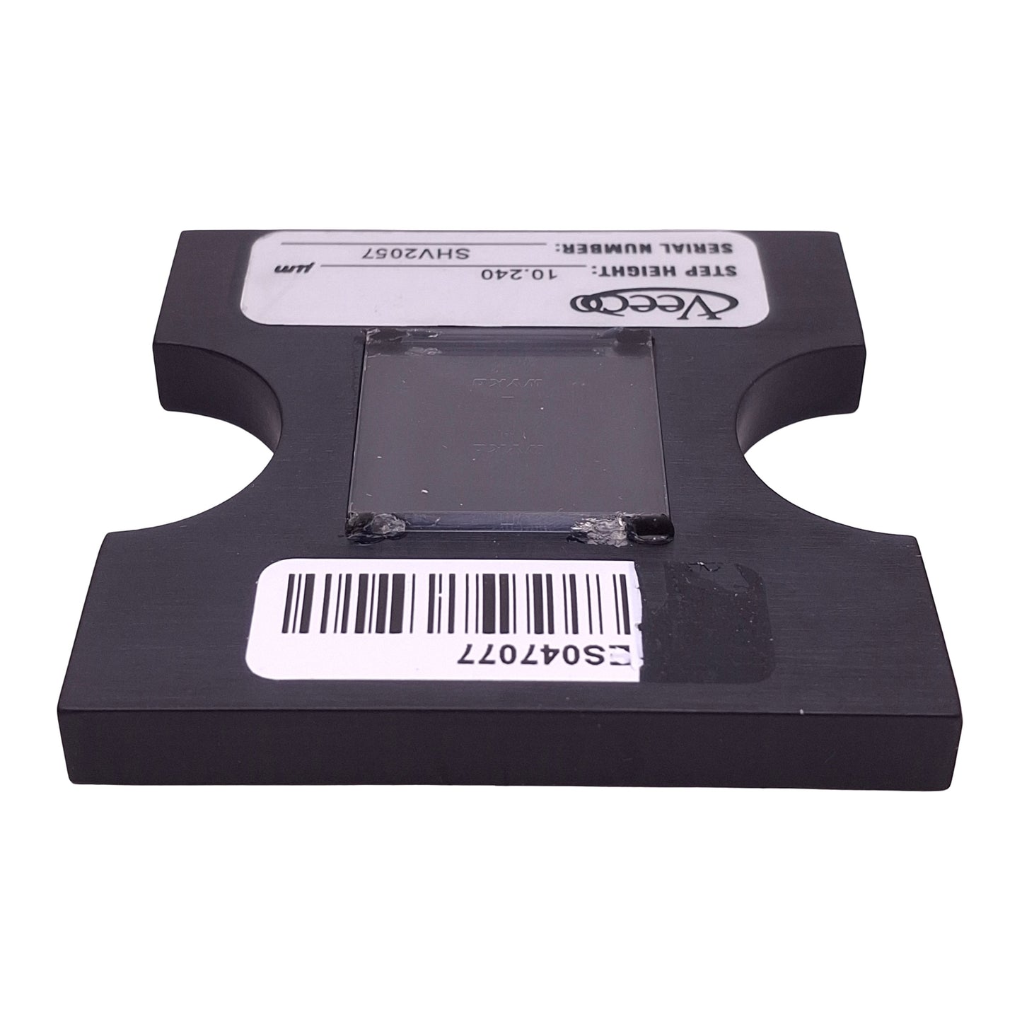 Used Veeco Materion 830-202 SHV2057 Step Height Standard Calibrator, 10.24µm, 1" x 1"