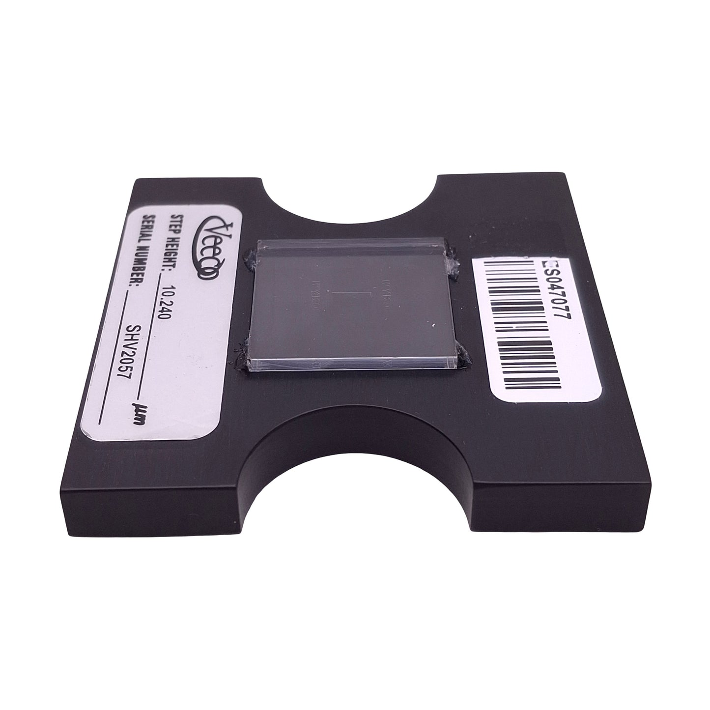 Used Veeco Materion 830-202 SHV2057 Step Height Standard Calibrator, 10.24µm, 1" x 1"