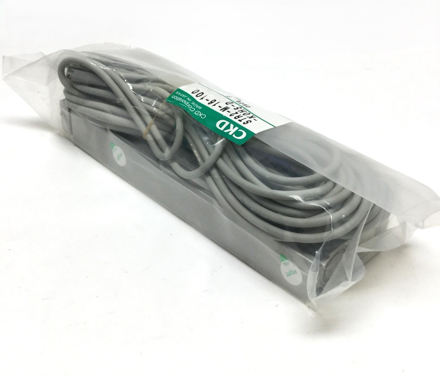 New CKD STR2-M-16-100-K0H5-D Twin Rod Cylinder, 16mm Bore, 100mm Stroke w/Switches