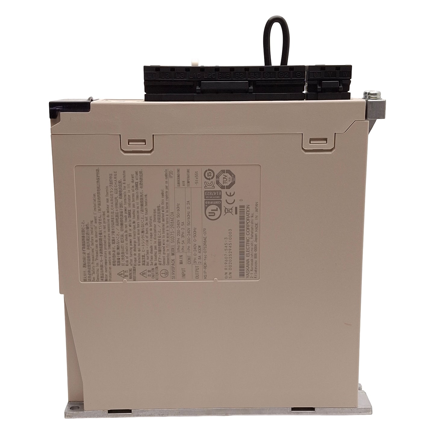 New Yaskawa SGD7S-2R8AE0A000300 SigmaLogic7 Compact Servopack 400W, 3Ø 240VAC, 500Hz