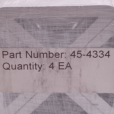 New Lot of 4 80/20 45-4334 Wide Gusseted Inside Corner Bracket, 4-Hole, 45-Series
