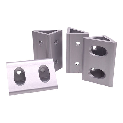 New Lot of 4 80/20 45-4334 Wide Gusseted Inside Corner Bracket, 4-Hole, 45-Series