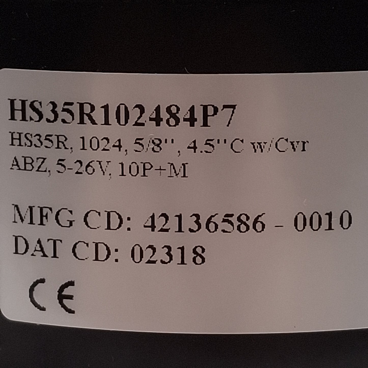 New Dynapar HS35R102484P7 Hollow Shaft Optical Encoder 1024ppr, ø5/8in Bore, 5-26VDC
