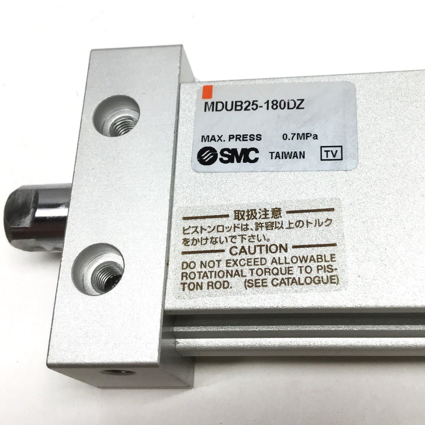 New – Open box SMC MDUB25-180DZ Compact Plate Air Cylinder, Ø25mm Bore, 180mm Stroke, 0.7MPa