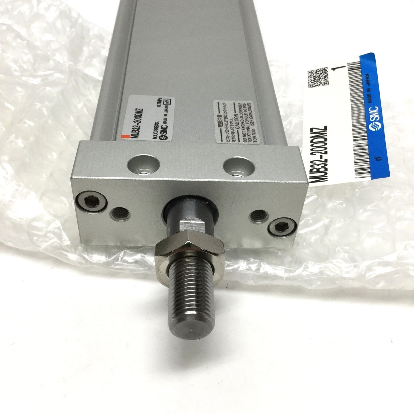 New – Open box SMC MUB32-200DMZ Compact Plate Air Cylinder, Ø32mm Bore, 200mm Stroke, 0.7MPa