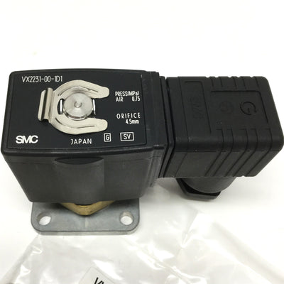 New – Open box SMC VX2231-00-1D1 Solenoid Air Valve for Manifold, 2-Way N.C., 100VAC Coil