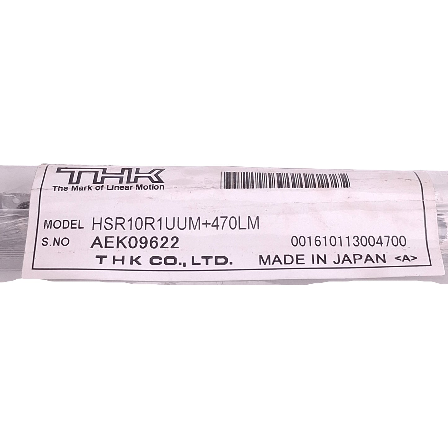 New THK HSR10R1UUM+470LM Linear Guide Assembly, 370mm Rail, 13mm x 12mm Carriage