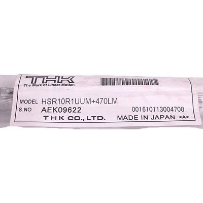 New THK HSR10R1UUM+470LM Linear Guide Assembly, 370mm Rail, 13mm x 12mm Carriage