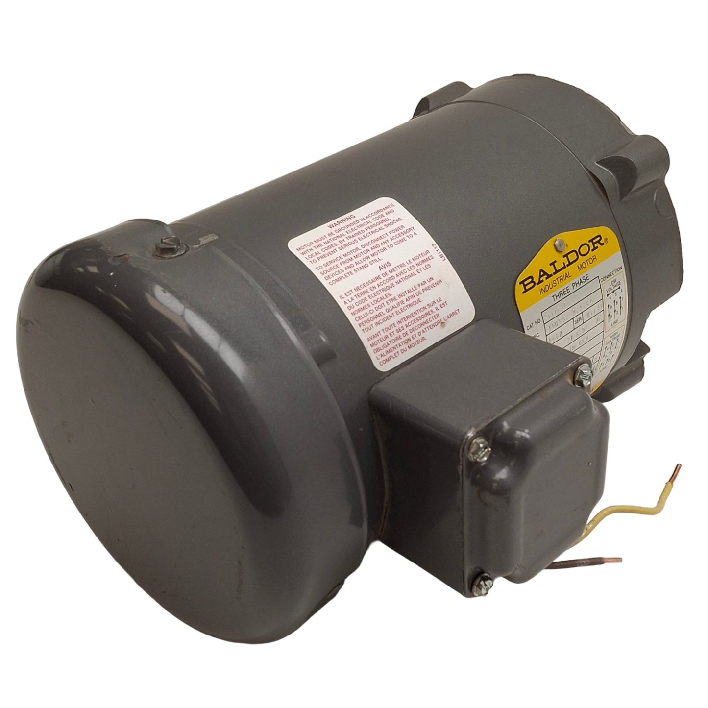 Used Baldor M11615 Pump Motor, 56CZ Frame, 208-230/460VAC 3-Ph, 3450RPM, ø5/8in Shaft