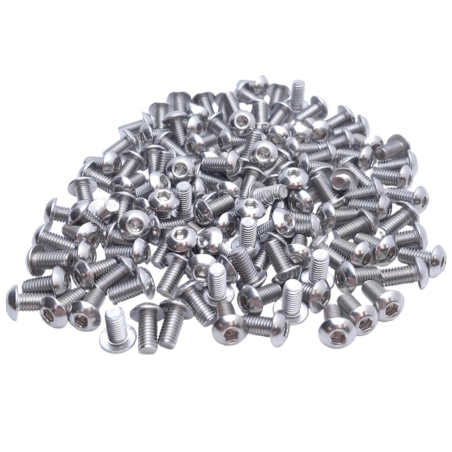 New – Open box Lot of 500 SS Socket Cap Button Head Screw #10-32 Thread, 7/16in Length