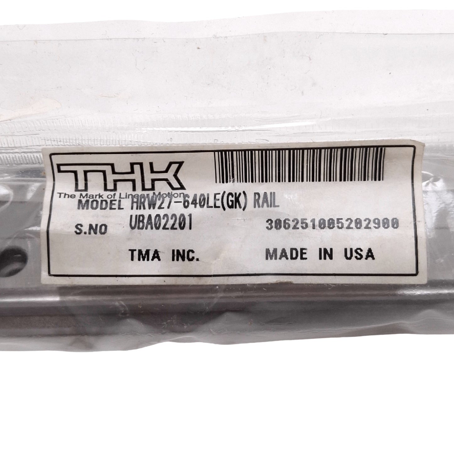 New THK HRW27-640L Wide-Rail LM Linear Guide Rail, 42x640x15mm, 60mm Pitch, 21.6kN