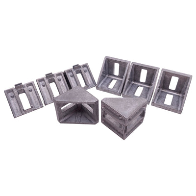 New Lot of 8 80/20 14078 2-Slotted Inside Corner Bracket, 45-Series, 39 x 40 x 39mm