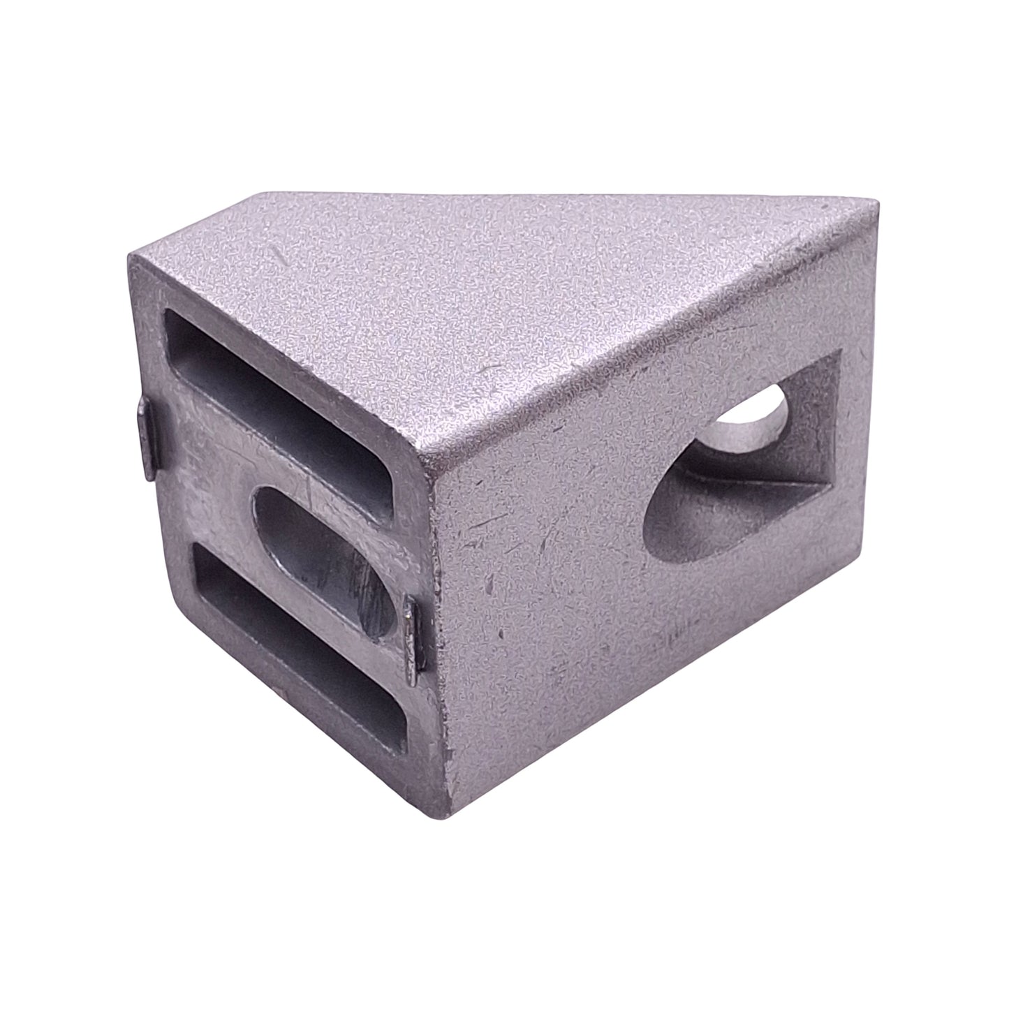 Used Lot of 3 80/20 14118 45° Degree Support Connector, 40-Series, 52mm x 40mm x 40mm
