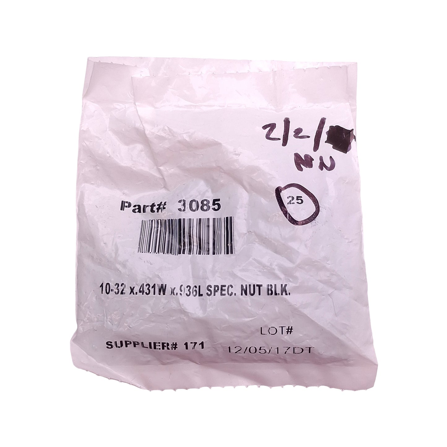 New Lot of 25 80/20 3085 Double Anchor Slide-In T-Nut, #10-32, 0.936in L x 0.431in W