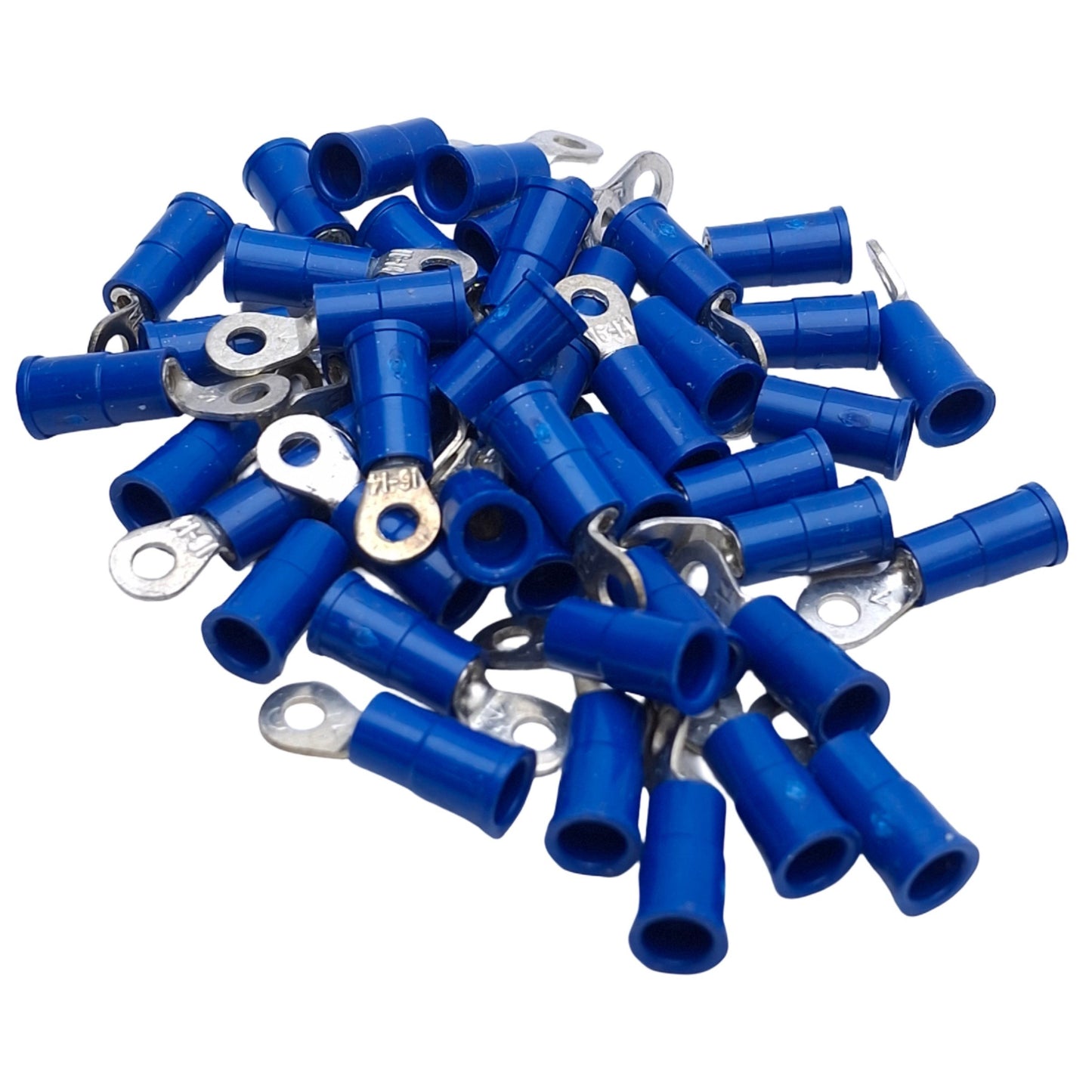 New – Open box Lot of 50 Thomas & Betts 14RB-4 Vinyl-Insulated Ring Terminal 18-14 AWG Wire