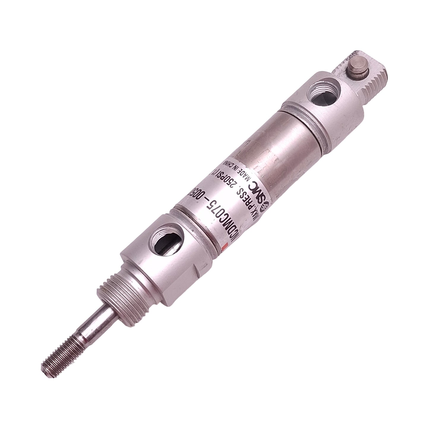 Used Lot of 2 SMC NCMC075-0050 Pneumatic Cylinder 3/4in Bore, 1/2in Stroke, 1/8in NPT