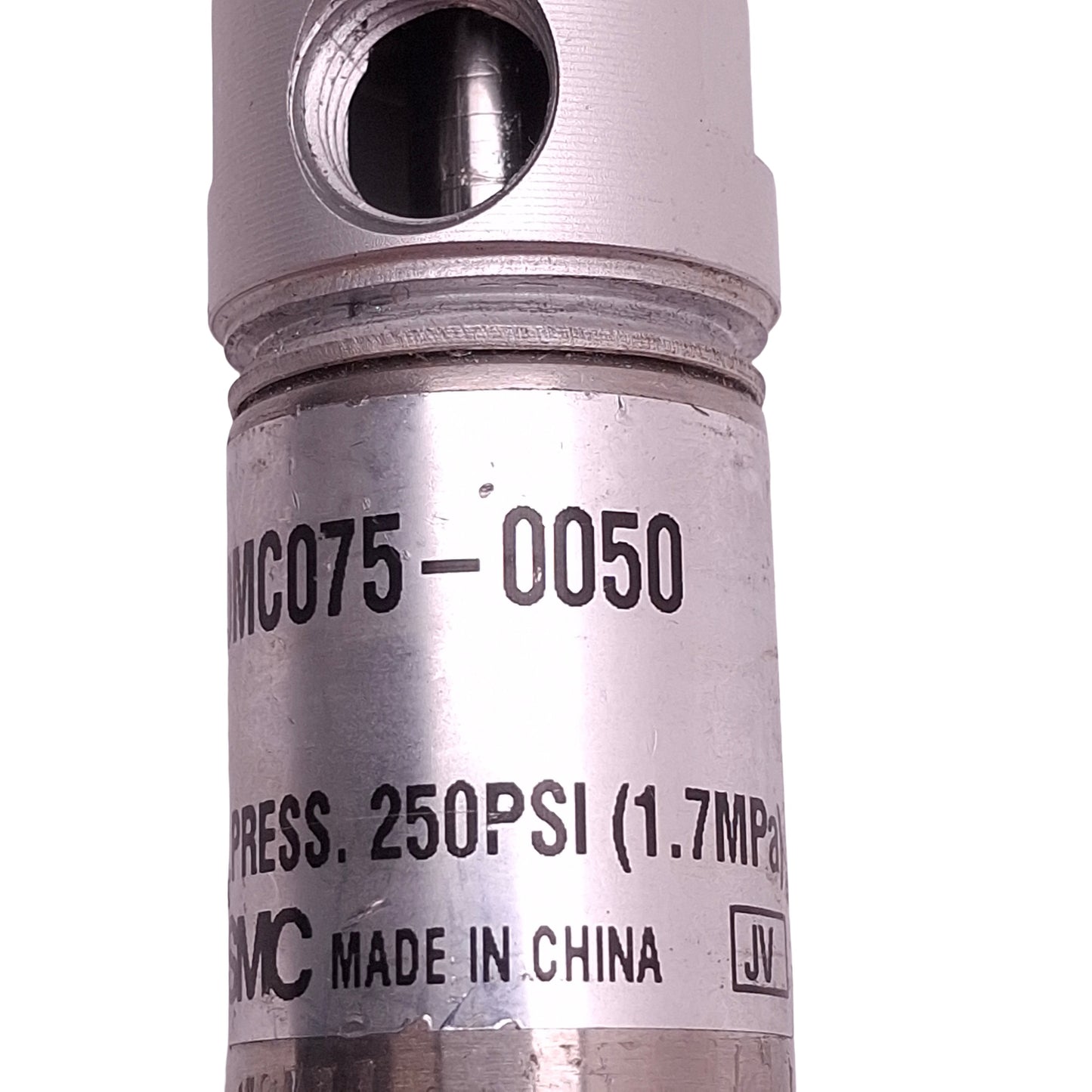 Used Lot of 2 SMC NCMC075-0050 Pneumatic Cylinder 3/4in Bore, 1/2in Stroke, 1/8in NPT