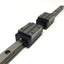 Used IKO LWHD 15 Linear Way Ball Bearing Block Carriages (x2) on 415mm Guide Rail