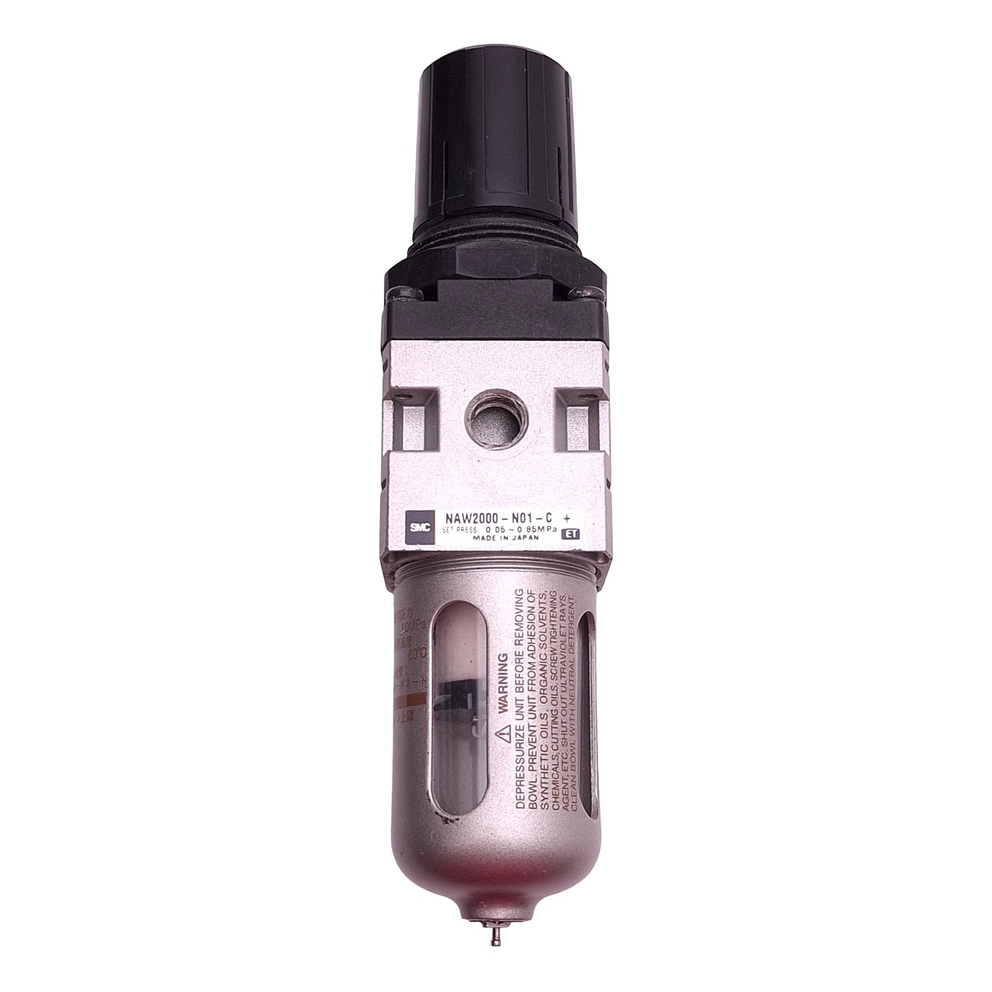 Used SMC NAW2000-N01-C Filter Regulator, 0.05-0.85MPa Set, 1MPa Max, 5µm, 1/8in NPT