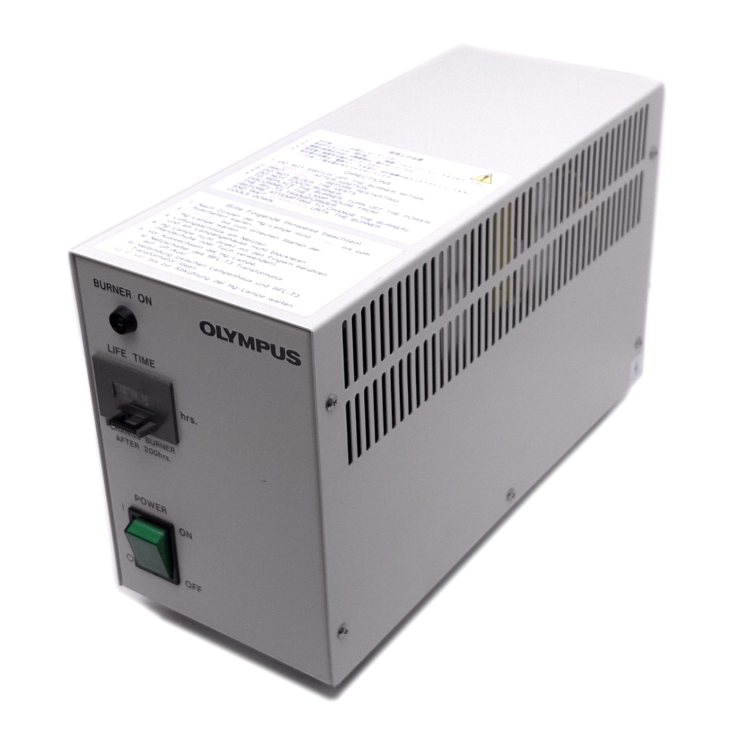 Used Olympus BH2-RFL-T3 Power Supply for High Pressure Mercury Burner, 100W, 100-120V