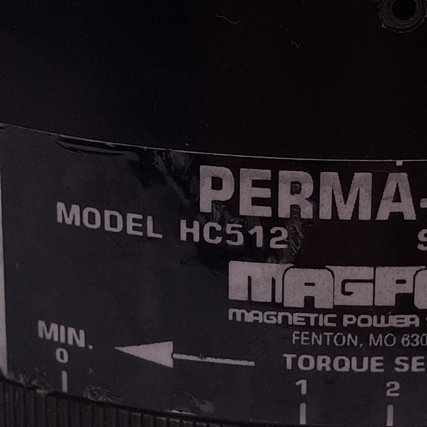 Used Magpowr HC5-12 Perma-Tork Magnetic Clutch, 2-25lb-in, 75W, 1800rpm, ø1.38in Bore