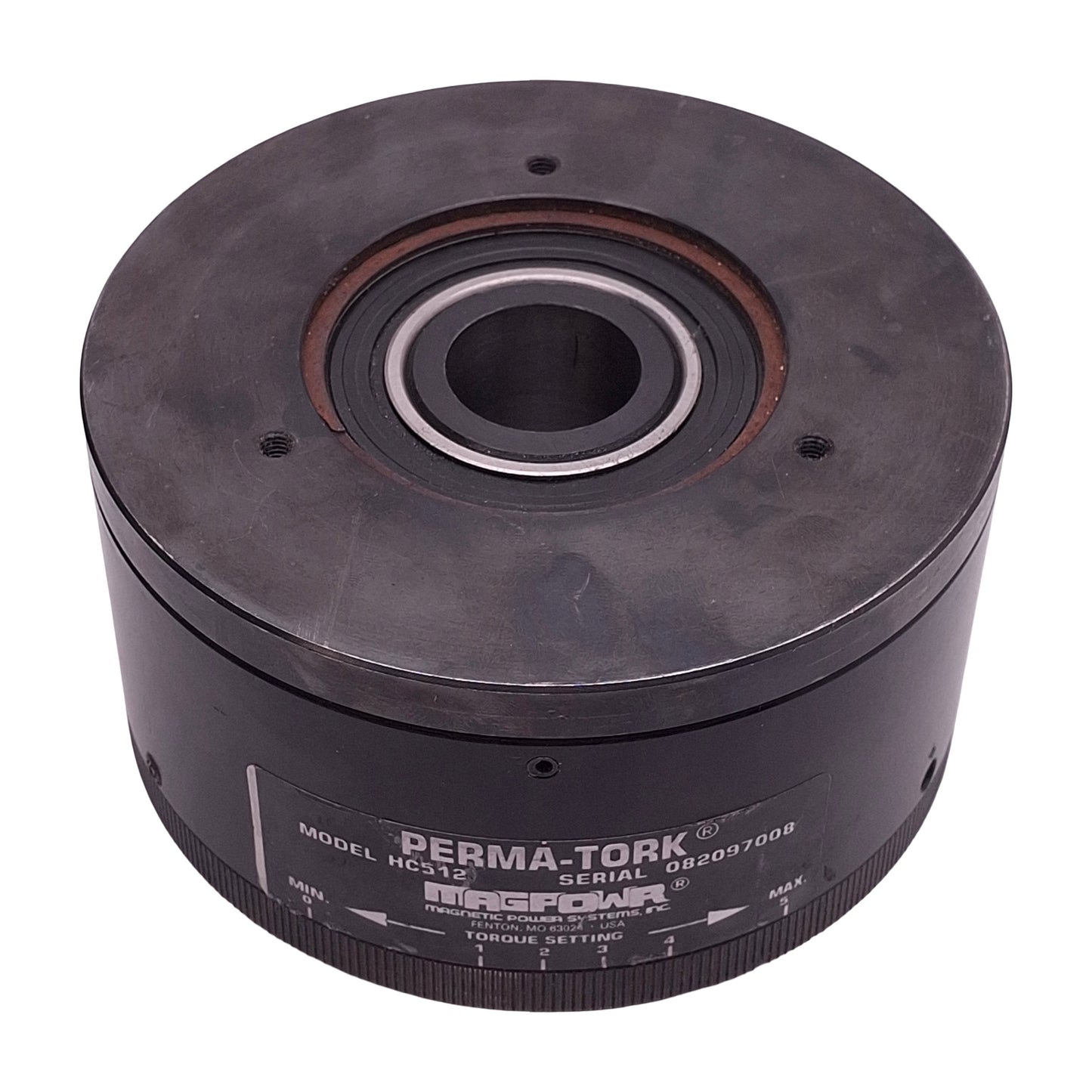 Used Magpowr HC5-12 Perma-Tork Magnetic Clutch, 2-25lb-in, 75W, 1800rpm, ø1.38in Bore