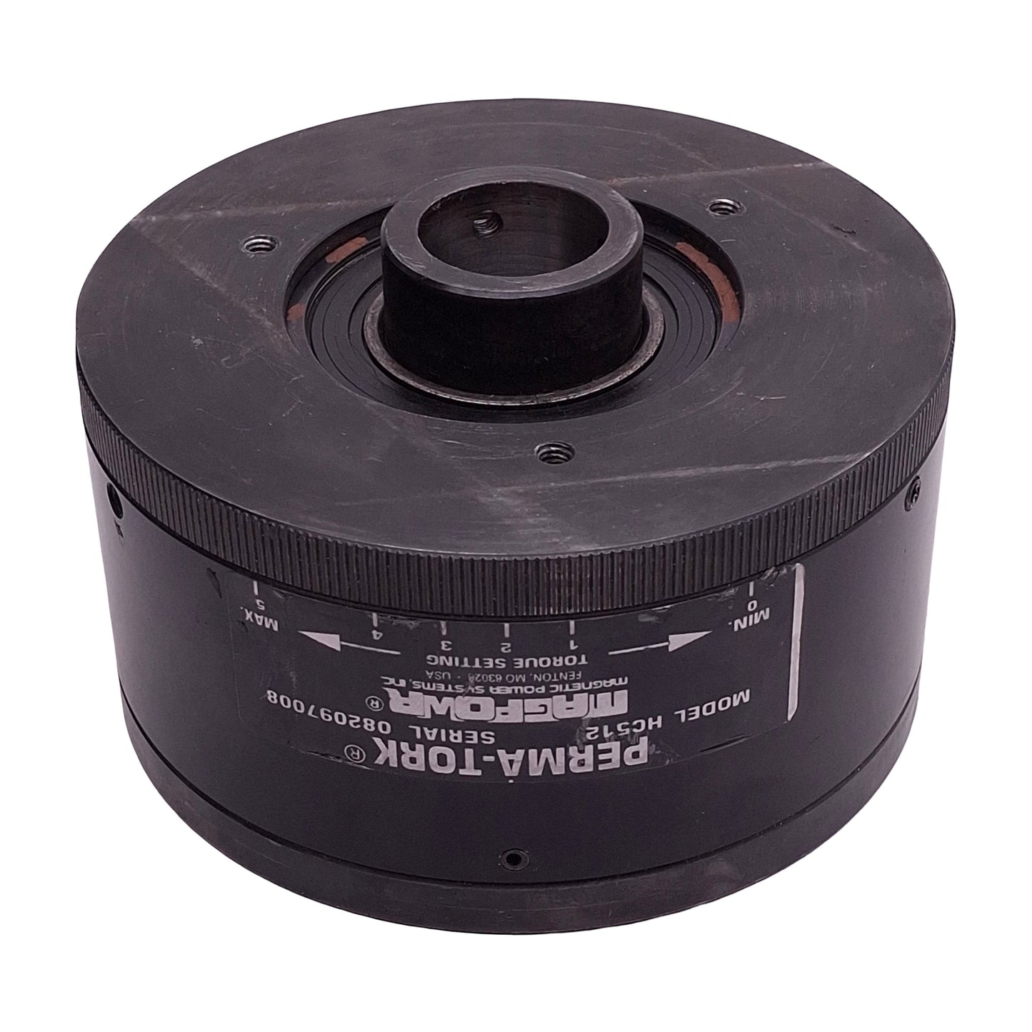 Used Magpowr HC5-12 Perma-Tork Magnetic Clutch, 2-25lb-in, 75W, 1800rpm, ø1.38in Bore