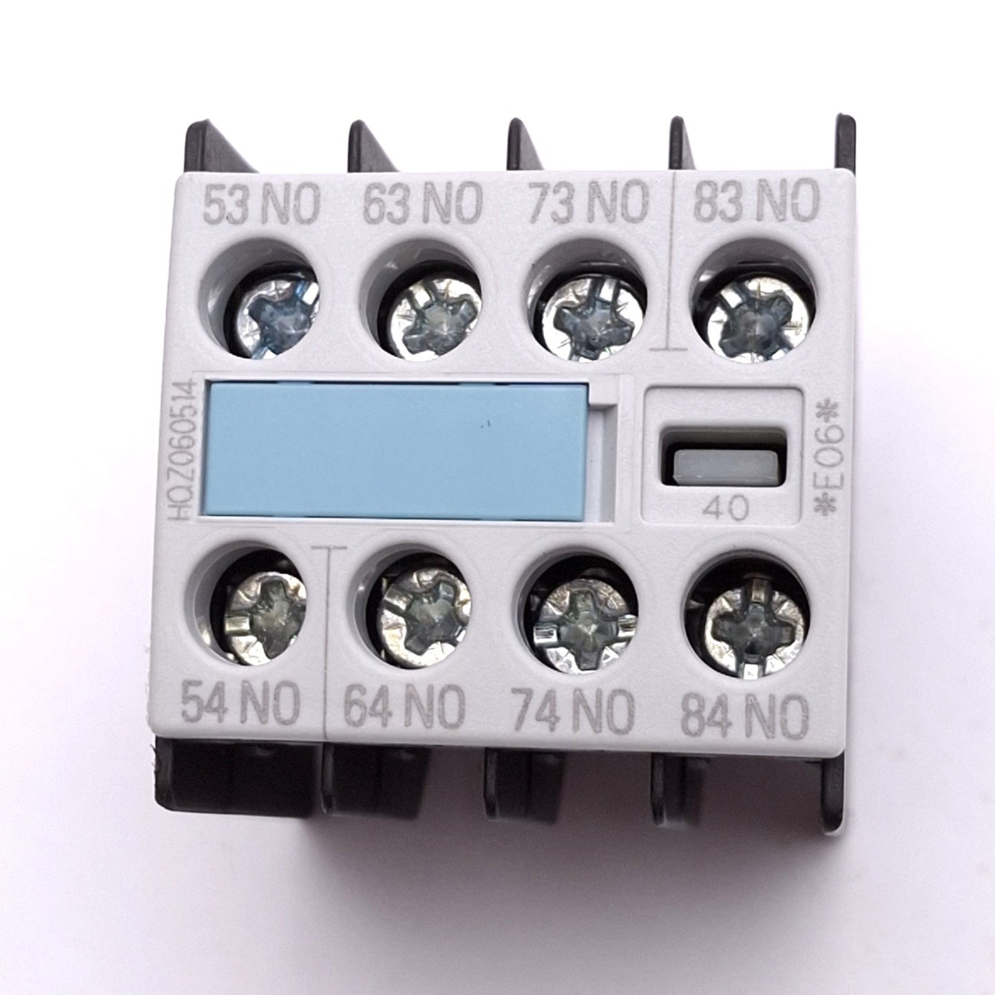Used Siemens 3RH1911-1FA40 Auxiliary Contact Block, 4 Normally Open, 690VAC 10A Max