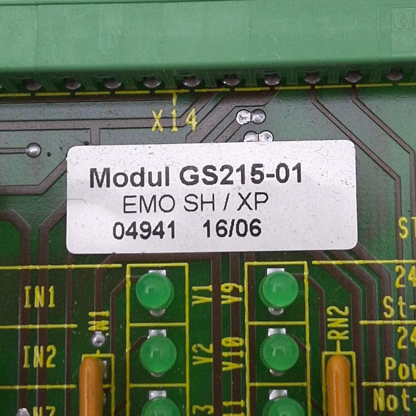 Used Kardex Remstar GS215-01 EMO SH/XP Board for Shuttle XP Lift System, RJ45
