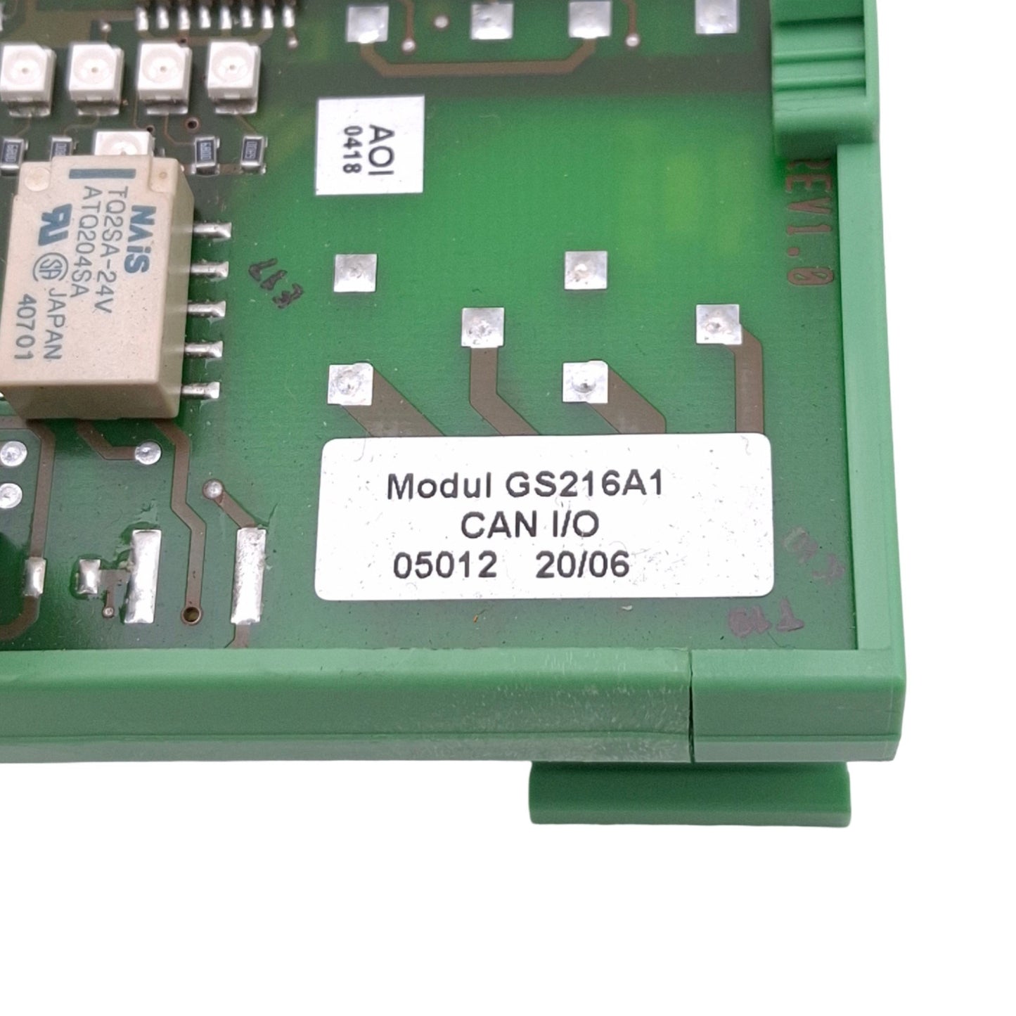 Used Kardex Remstar GS216A1 CAN I/O Board for Shuttle XP/Control 2000, RJ45, DIN Rail