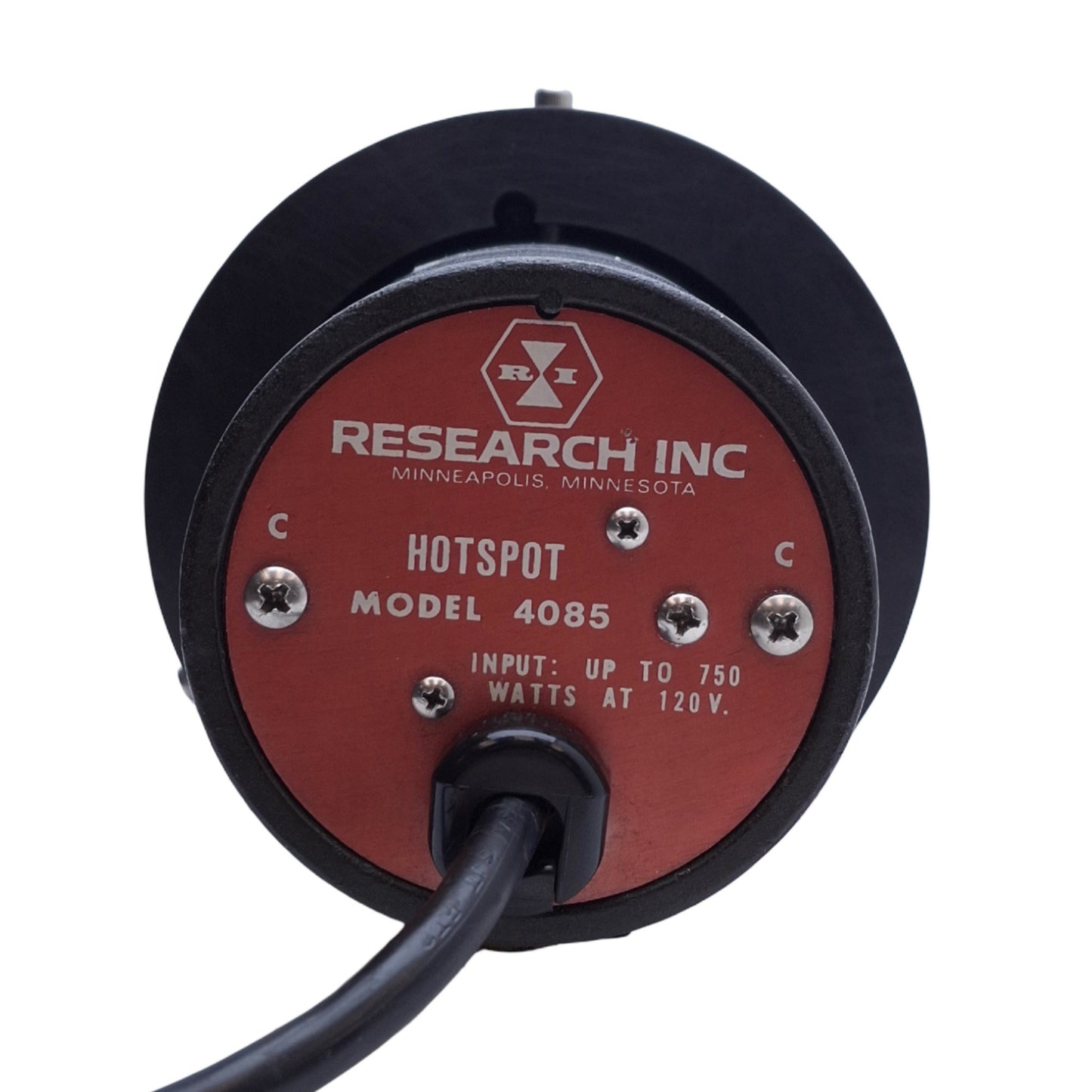 Used Research Inc 4085C-750 SpotIR Spot Heater, "C" Cut Shield, 750W, 120VAC