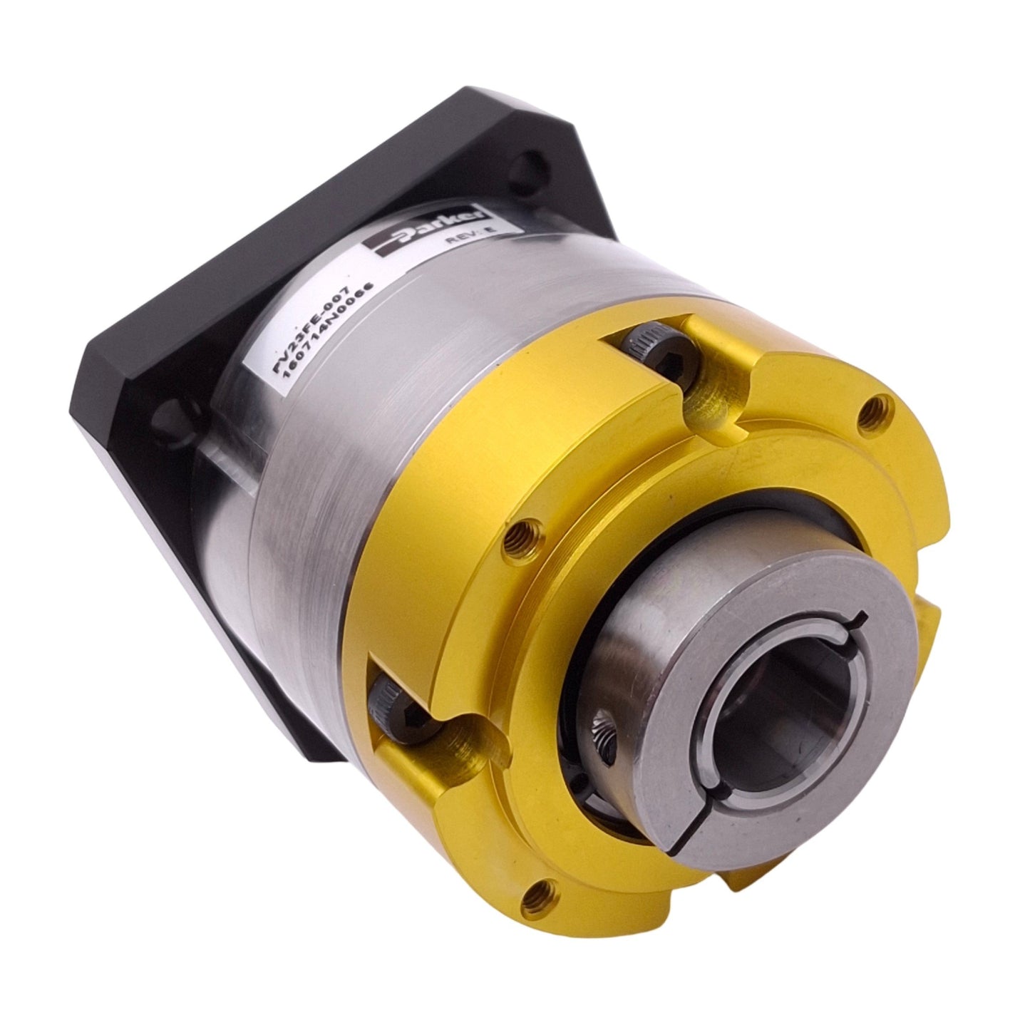 Used Parker PV23FE-007 Planetary Gearhead, 7:1, NEMA 23, ø3/8in Shaft, 6000rpm Max