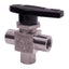 Used Whitey SS-43XF4 Stainless Steel Ball Valve, 3-Way, 1/4in Female NPT, 2500psi Max