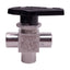 Used Whitey SS-43XF4 Stainless Steel Ball Valve, 3-Way, 1/4in Female NPT, 2500psi Max