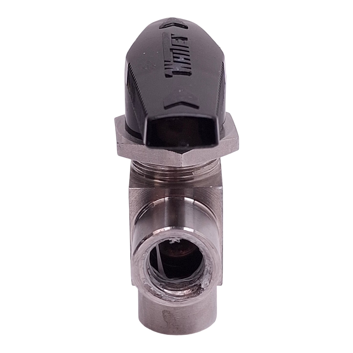 Used Whitey SS-43XF4 Stainless Steel Ball Valve, 3-Way, 1/4in Female NPT, 2500psi Max