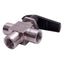 Used Whitey SS-43XF4 Stainless Steel Ball Valve, 3-Way, 1/4in Female NPT, 2500psi Max