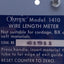 Used Olympic Instruments 1410 Wire Length Meter, Feet, ø1/64in-ø7/8in Flexible Wire