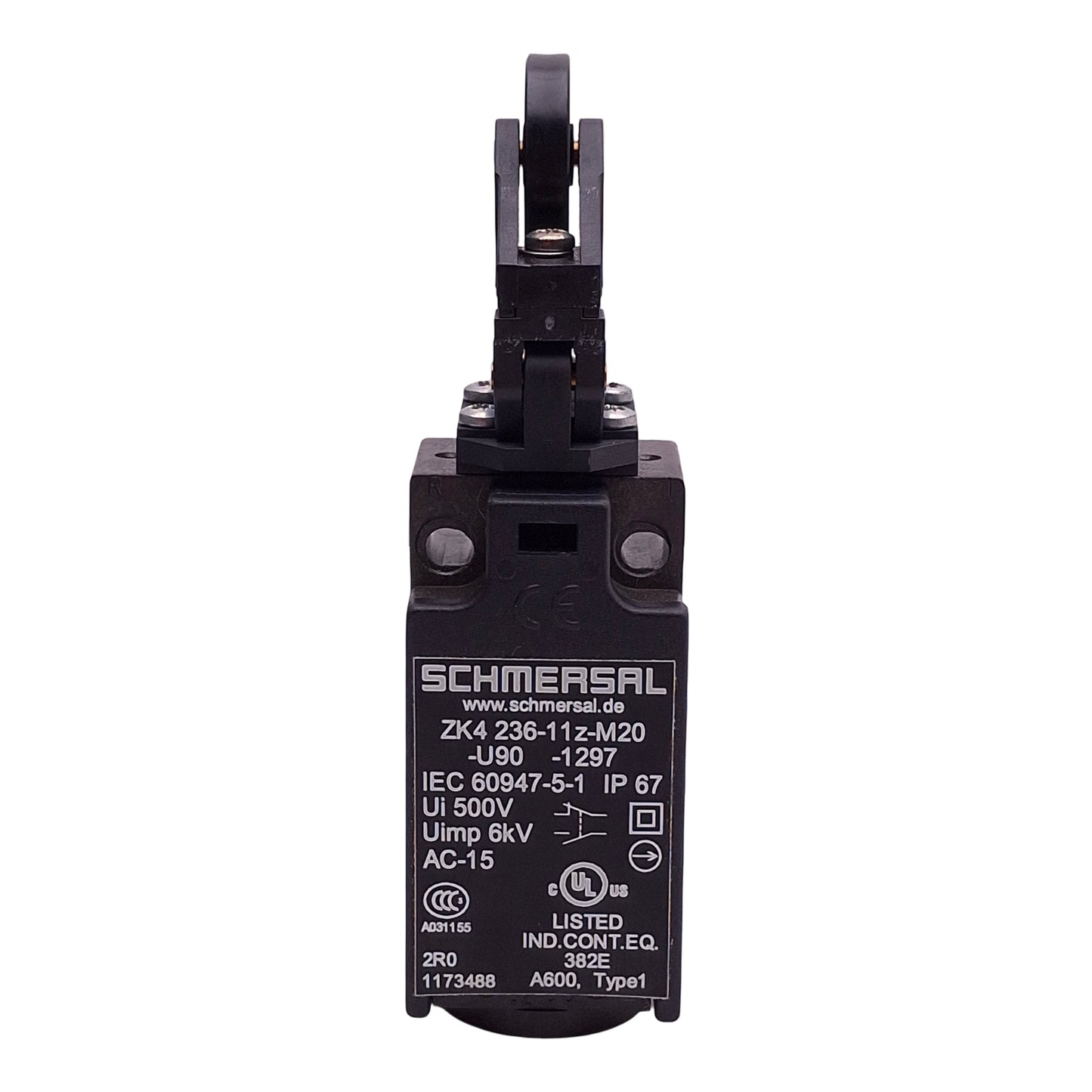 Used Schmersal ZK4 236-11z-M20-U90-1297 Limit Switch, 1NO + 1NC, 4A 230VAC, M20 x 1.5