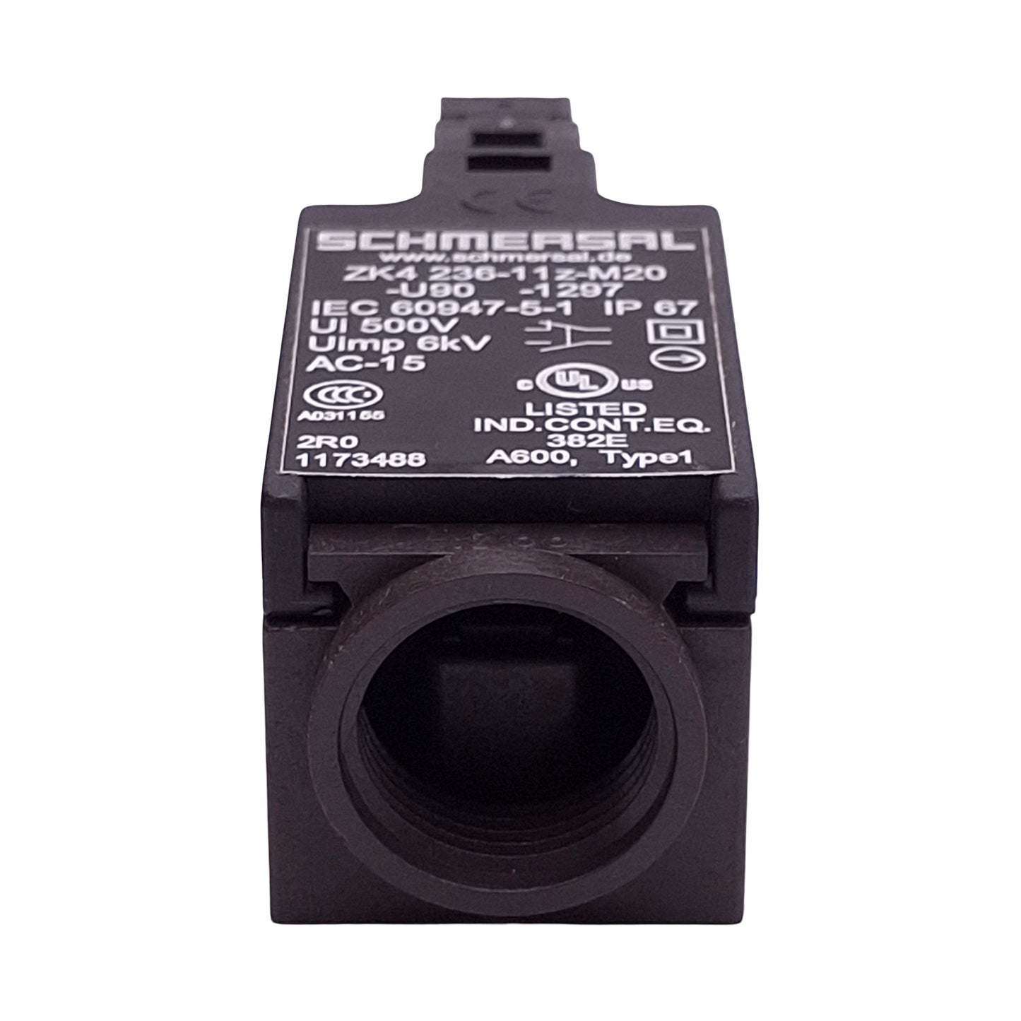 Used Schmersal ZK4 236-11z-M20-U90-1297 Limit Switch, 1NO + 1NC, 4A 230VAC, M20 x 1.5